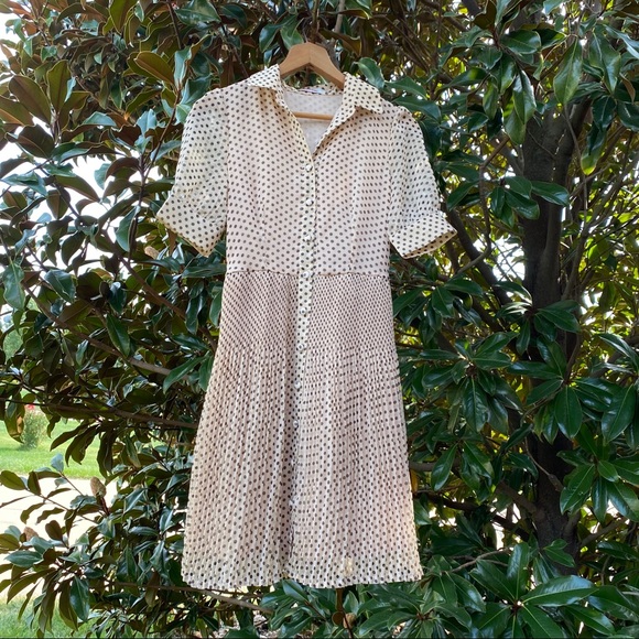 Louche Polka Dot Collared Shirtdress - Picture 2 of 4